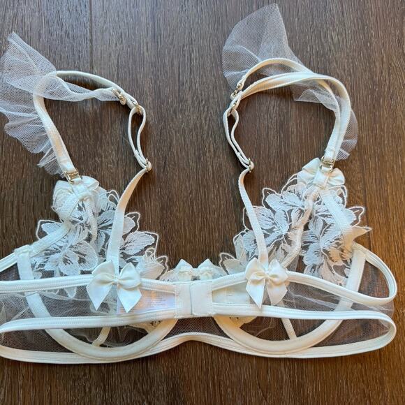 Honey Birdette Lucinda Bra White Sz 34C - Picture 3 of 7